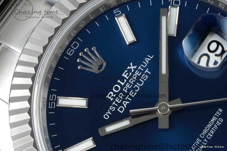 0219 DateJust 41 126334 NTF 1:1 Best Edition 904L Steel Blue Stick Dial on Oyster Bracelet VR Durable 2280